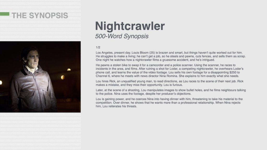 a synopsis for nightcrawler